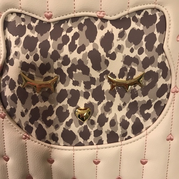 ? Betsy Johnson Leopard Cat Mid Backpack main image 7